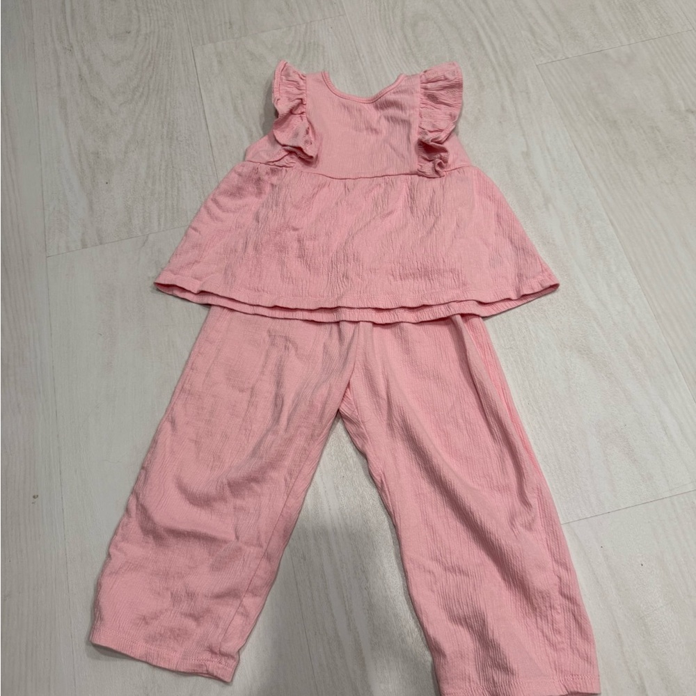 Little Me Pink Ruffled 2 piece set